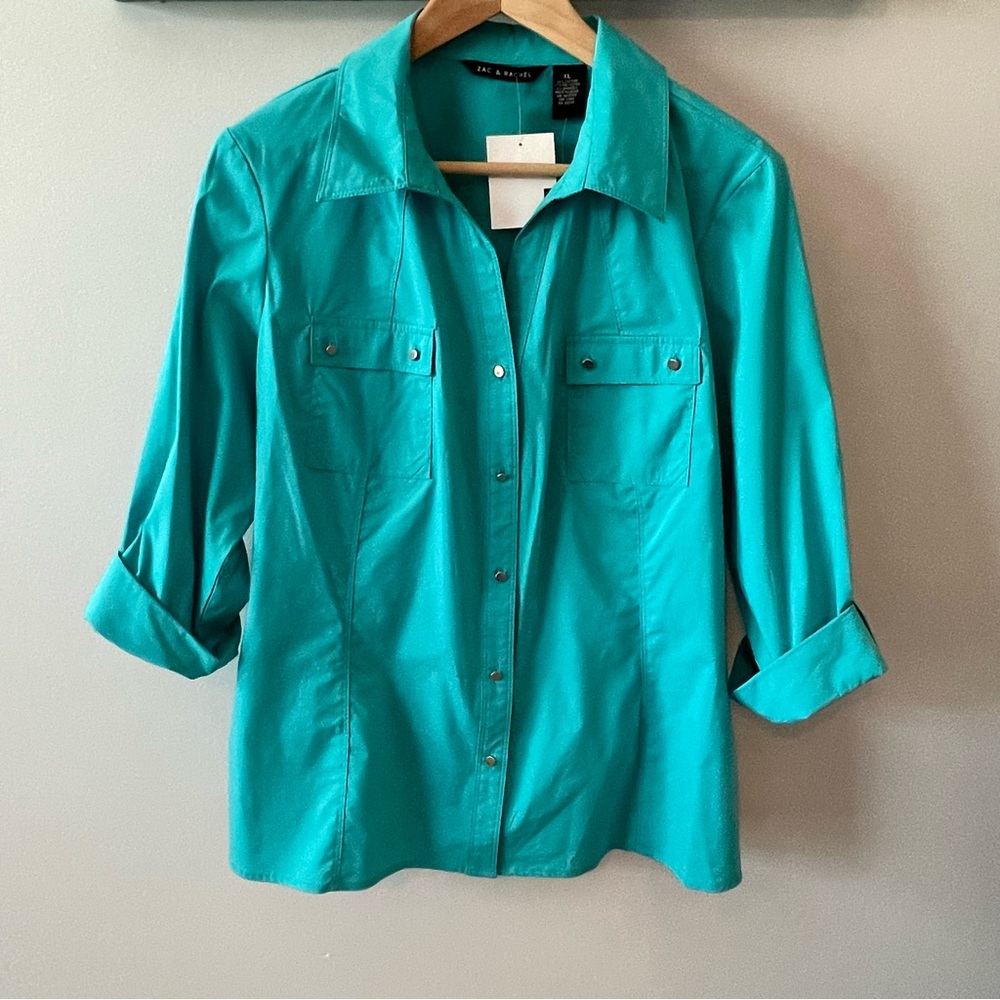 Zac & Rachel Western Style Dress Shirt, Princess Seams, XL, New w/Tags